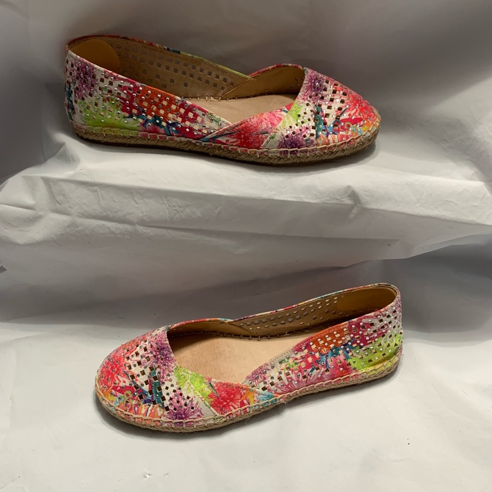 Multi-Colored Rubber Bottom Flats
